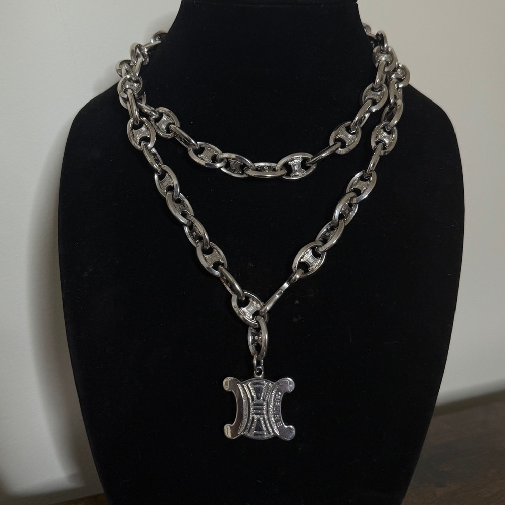 Silver Celine belt/necklace w/coa - Picture 2 of 6